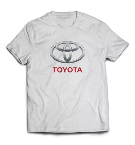 Белая футболка - Toyota лого