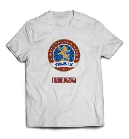Белая футболка - FC Lviv принт