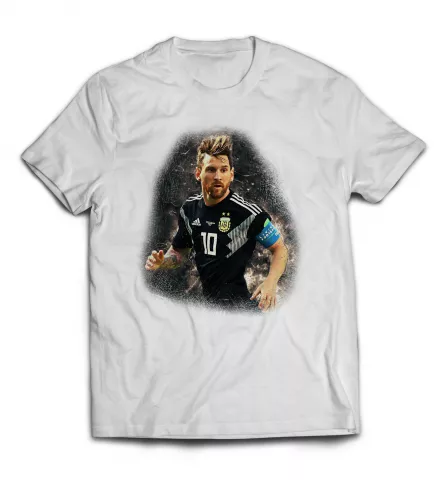 Белая футболка - принт Messi