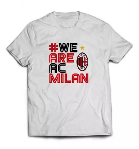 Белая футболка - AC Milan принт