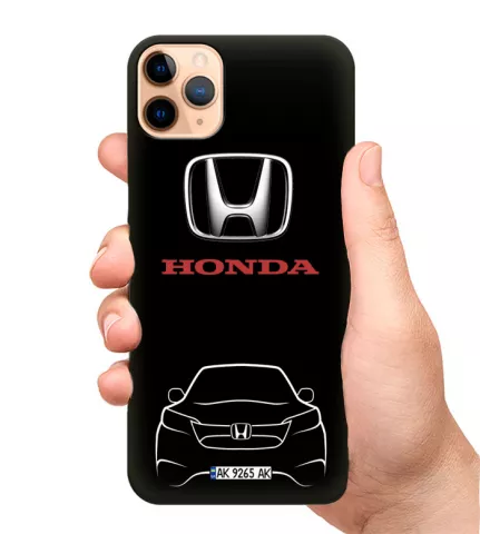 Чехол на телефон - Honda с номером авто