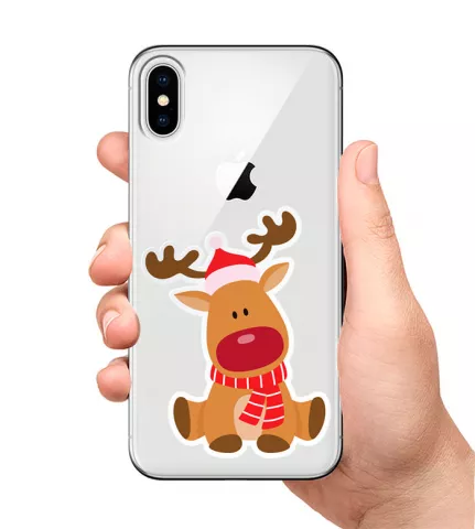 Чехол для смартфона с принтом - Рождественский олень