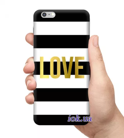 Чехол для смартфона с полосками - Love