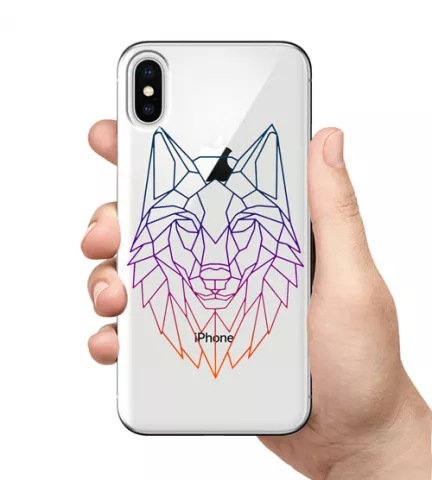 Чехол для смартфона с принтом - Геометрический волк