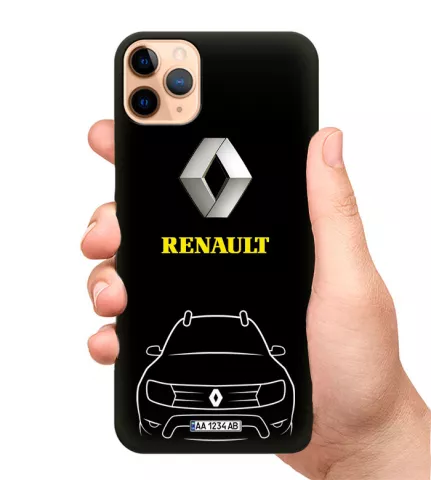 Чехол на телефон - Renault с номерным знаком 