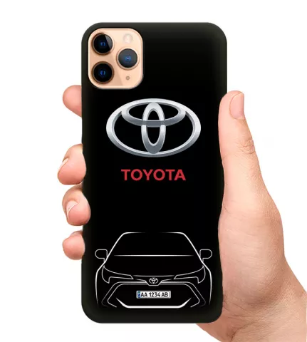 Чехол на телефон - Toyota Corolla с госномером