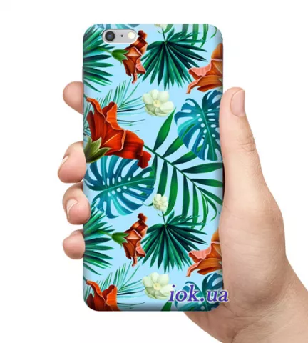 Чехол для смартфона с принтом - Листья пальмы