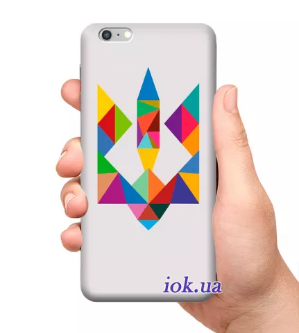 Чехол для смартфона с принтом - Цветной Герб Укоаины