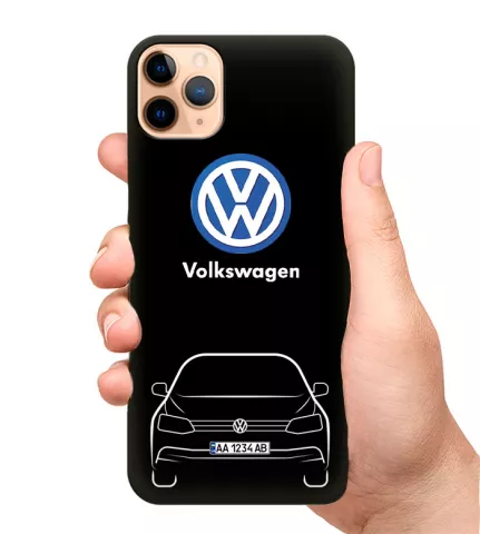 Чехол на телефон - Volkswagen Jetta с госномером