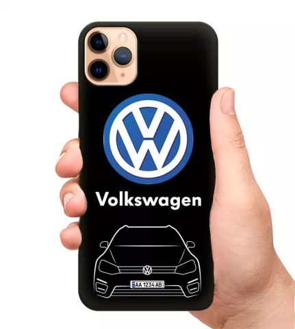 Чехол на телефон - Volkswagen Golf с госномером