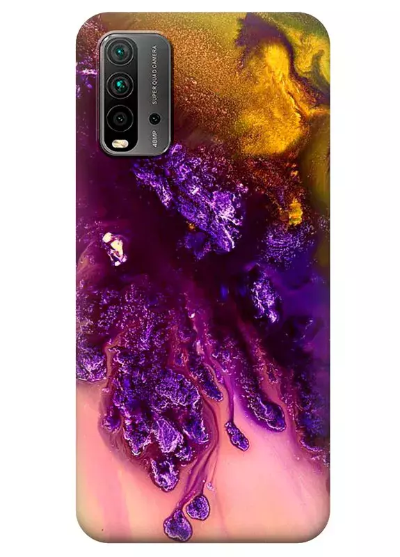 Redmi 9T силиконовый чехол с картинкой - Эксклюзивный опал