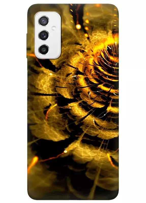 Samsung M52 силиконовый чехол с картинкой - Золотой цветок