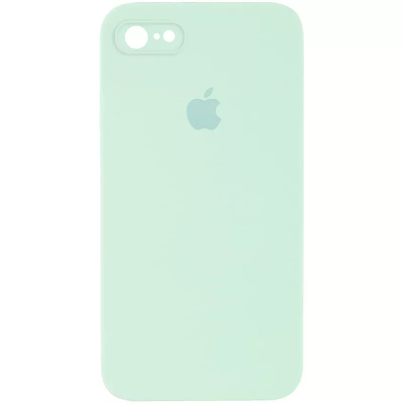 Чехол Silicone Case Square Full Camera Protective (AA) для Apple iPhone SE (2020) || Apple iPhone 7 / Apple iPhone 8, Бирюзовый / Light Turquoise
