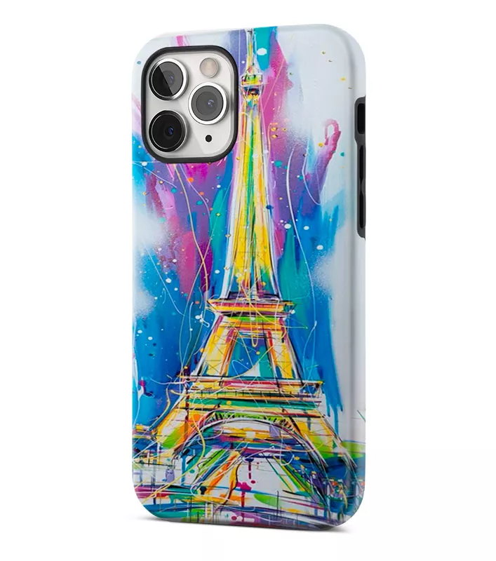 Apple iPhone 11 Pro Max гибридный противоударный чехол с картинкой - Отдых в Париже