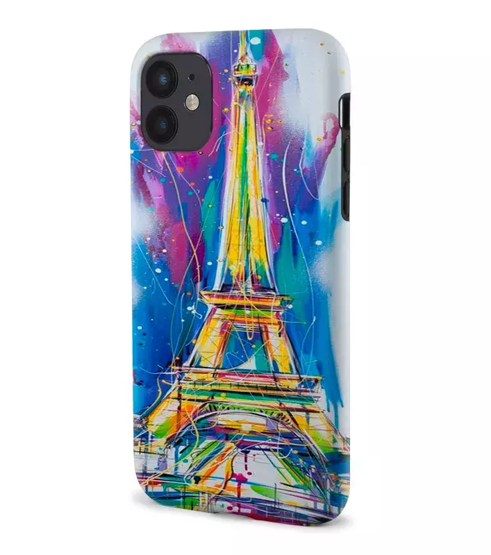 iPhone 12 гибридный противоударный чехол с картинкой - Отдых в Париже