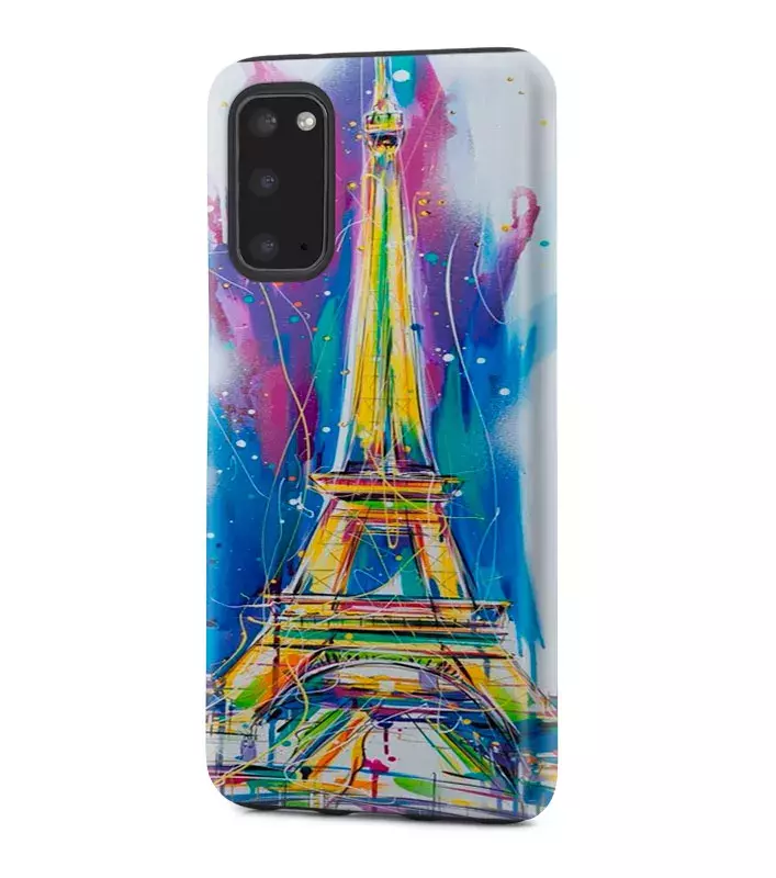 Samsung Galaxy S20 гибридный противоударный чехол с картинкой - Отдых в Париже