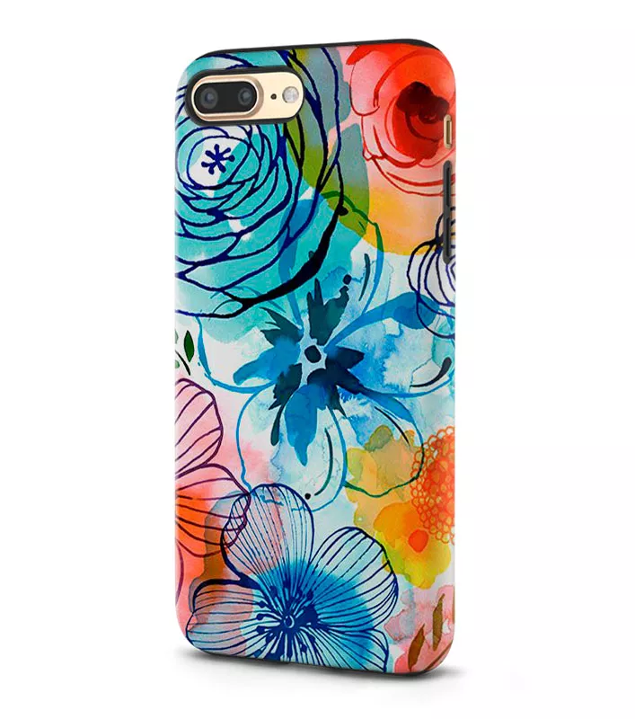 Apple iPhone 7 Plus гибридный противоударный чехол LoooK с картинкой - Арт цветы