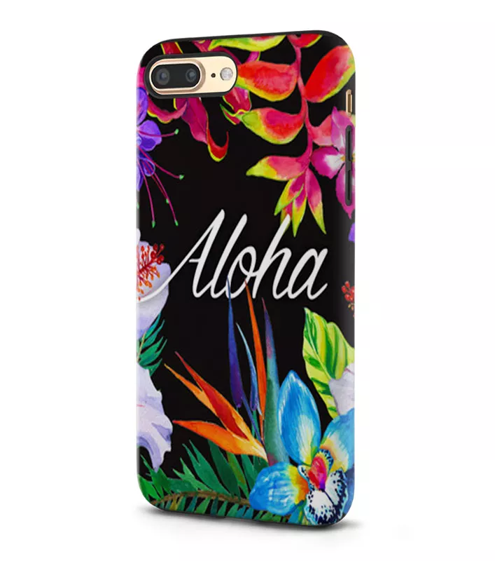 Apple iPhone 7 Plus гибридный противоударный чехол LoooK с картинкой - Aloha Flowers