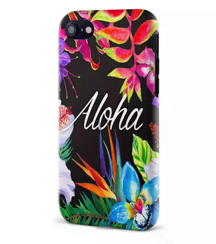 Apple iPhone 8 гибридный противоударный чехол LoooK с картинкой - Aloha Flowers