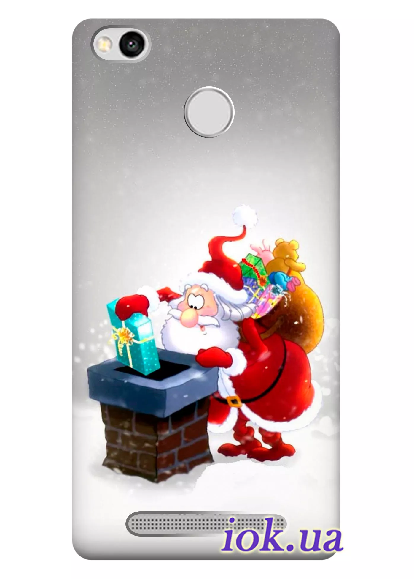 Чехол для Xiaomi Redmi 3S - Санта у дымохода
