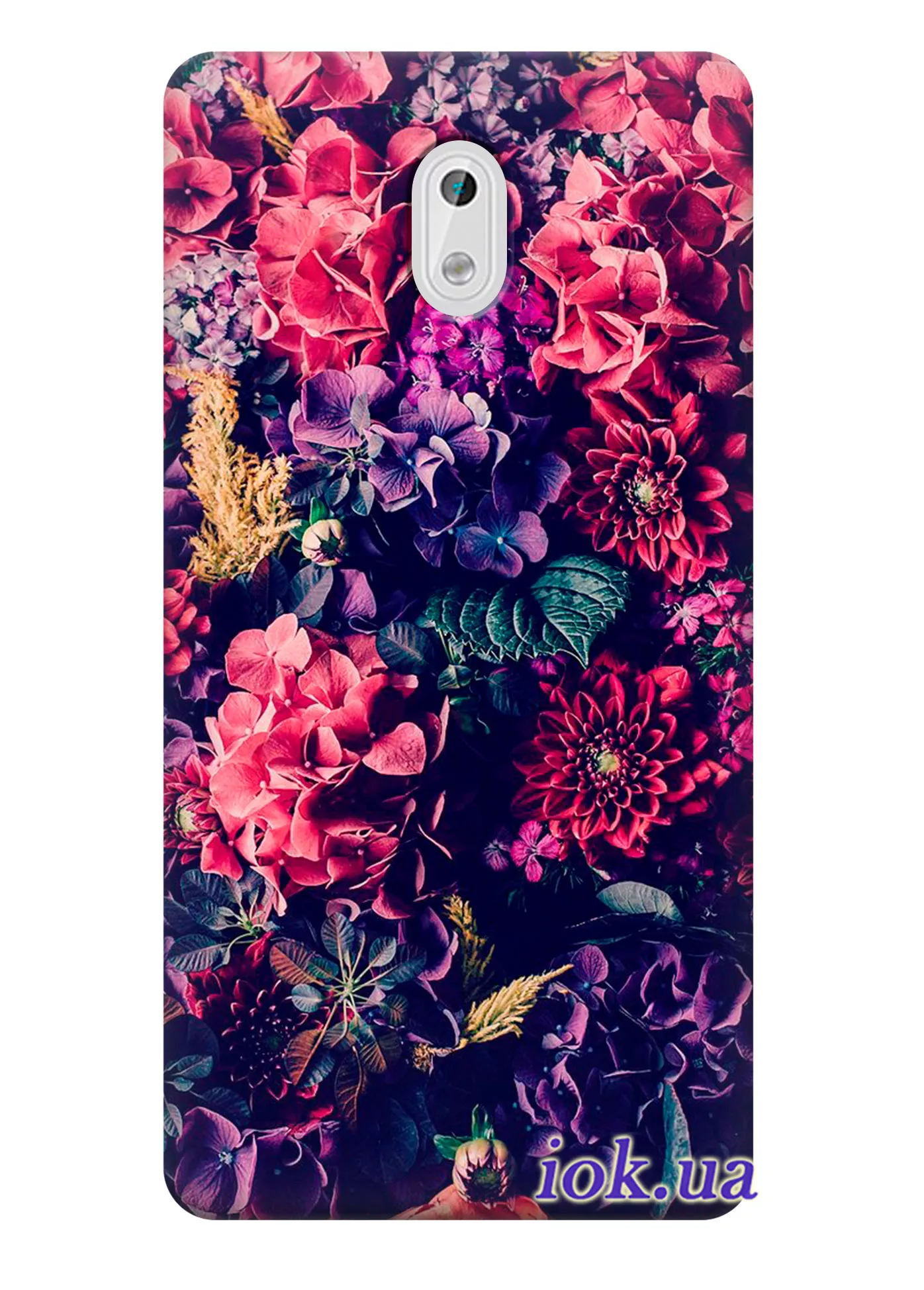 Чехол для Nokia 3 - Тёмные цветы