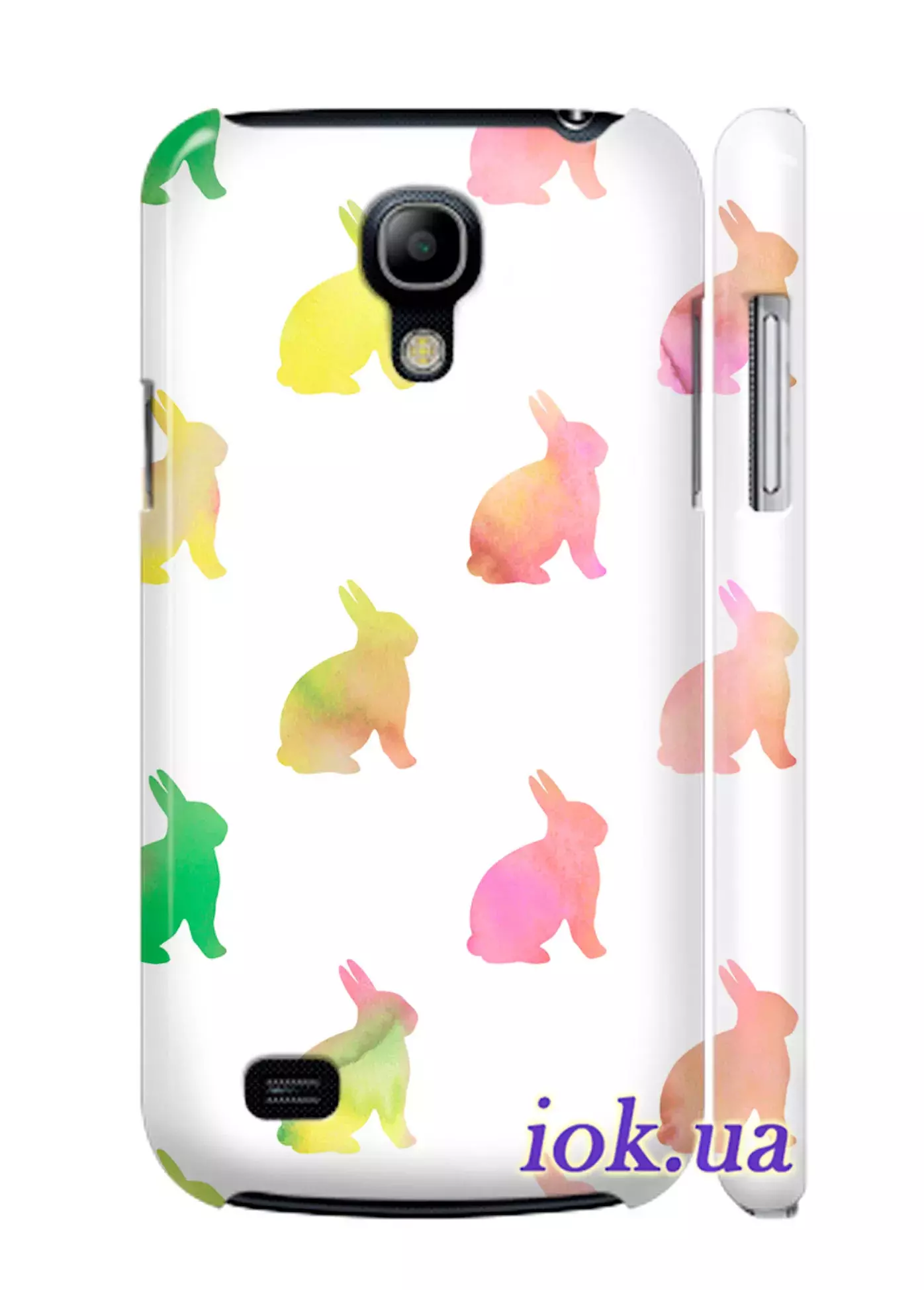 Чехол на Galaxy S4 mini - Цветные зайчики