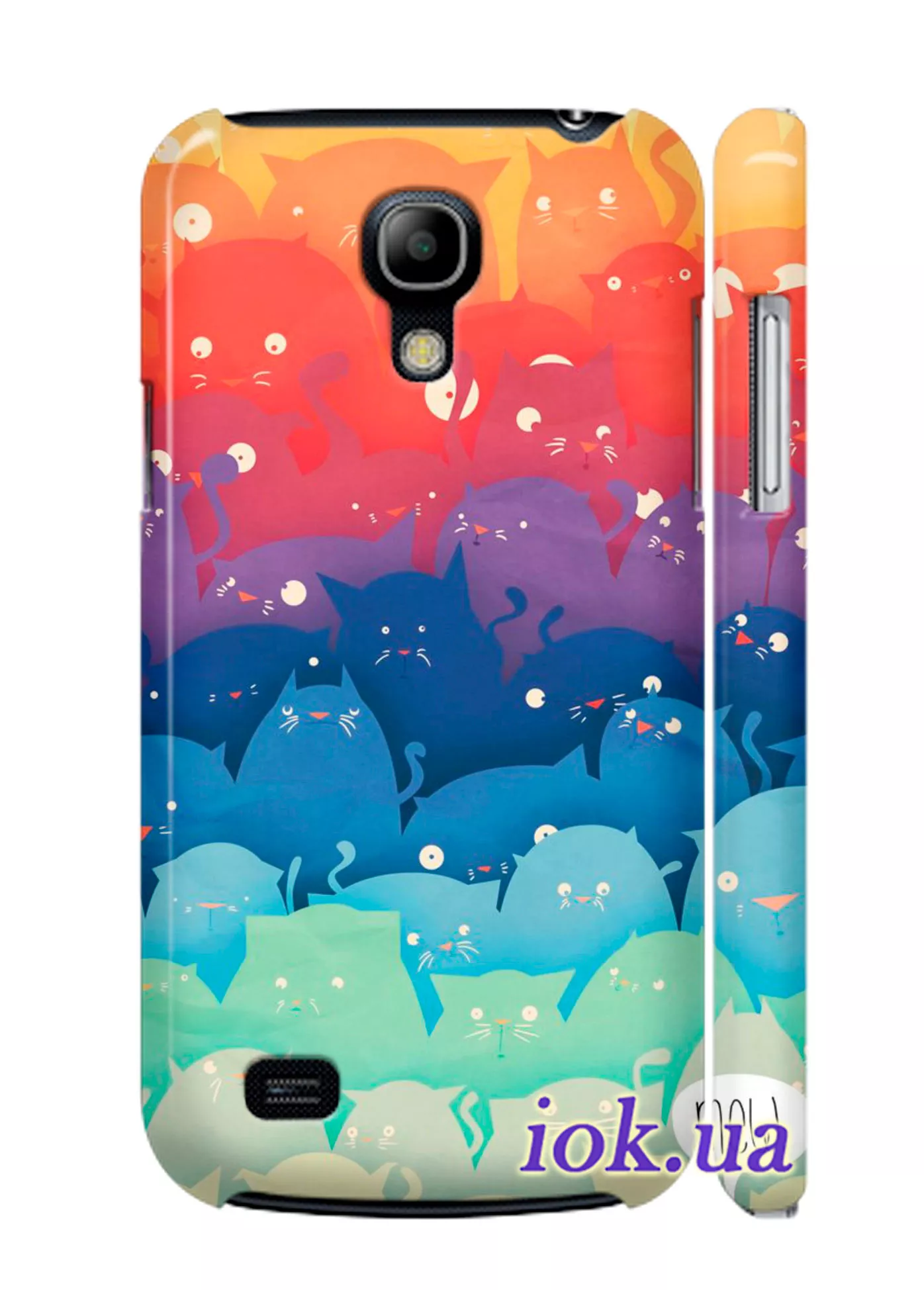 Чехол на Galaxy S4 mini - Разноцветные коты