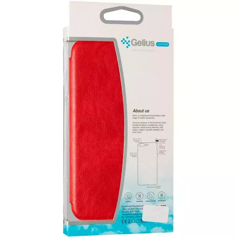 Book Cover Leather Gelius for Samsung M205 (M20) Red