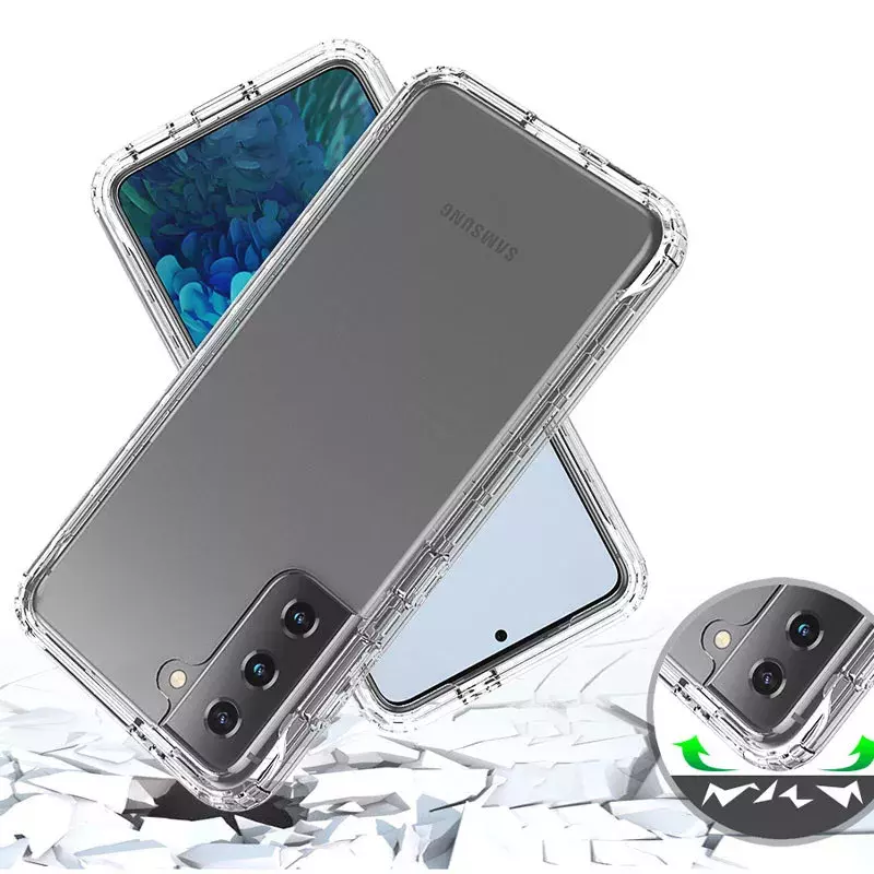 Чехол TPU+PC Full Body с защитой 360 для Samsung Galaxy S21, Прозрачный