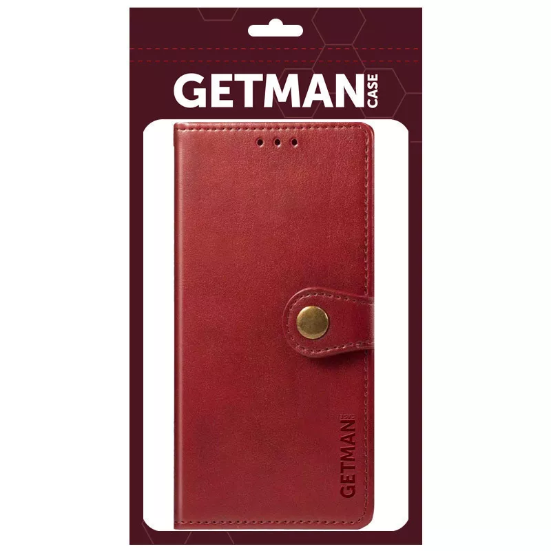 Кожаный чехол книжка GETMAN Gallant (PU) для ZTE Blade A51, Красный