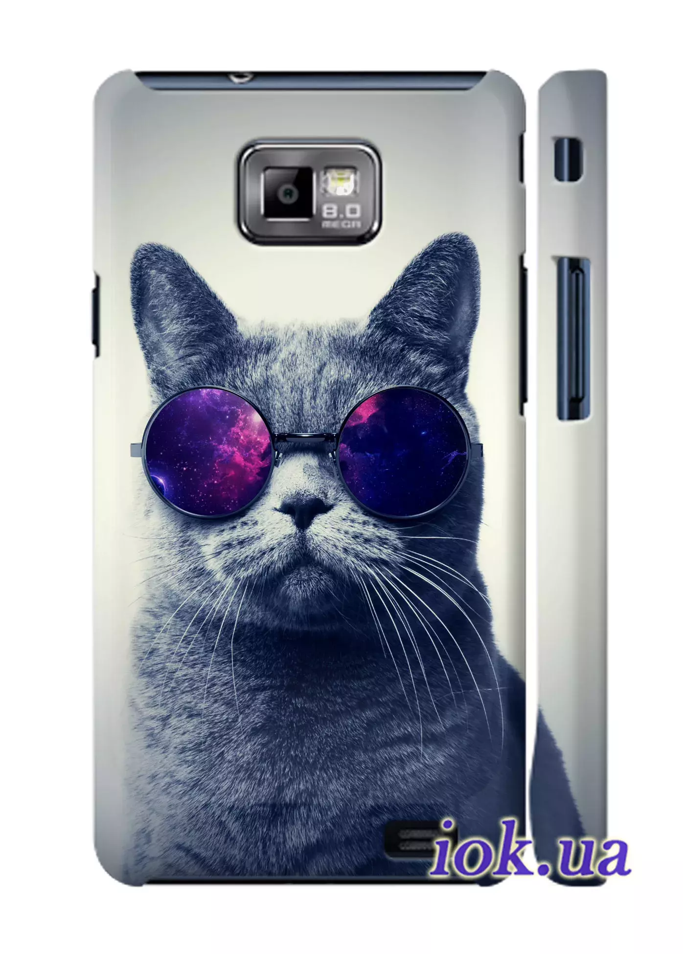 Чехол на Galaxy S2 - Кот в космо очках