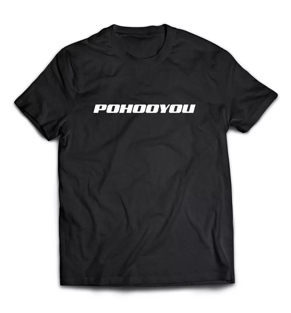 Черная мужская футболка - Pohooyou