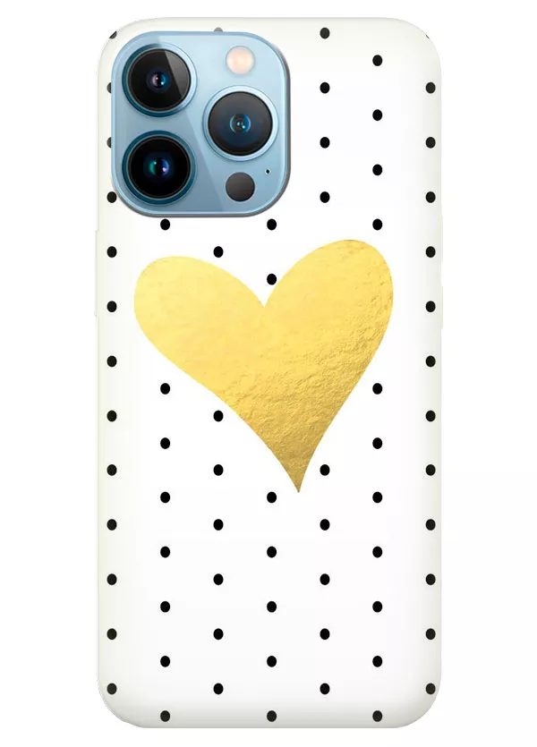 Романтический бампер на iPhone 13 Pro из силикона - Love
