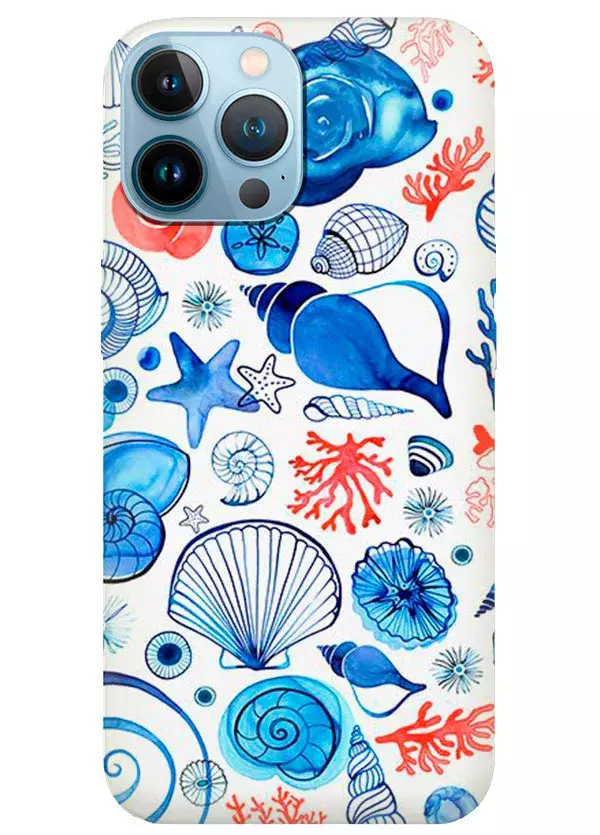 Apple iPhone 13 Pro Max силиконовый чехол с картинкой - На дне моря
