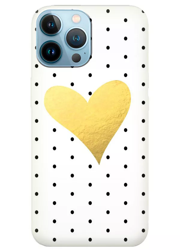 Романтический бампер на iPhone 13 Pro Max из силикона - Love