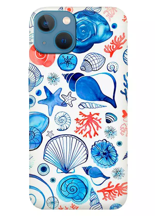 Apple iPhone 13 Mini силиконовый чехол с картинкой - На дне моря