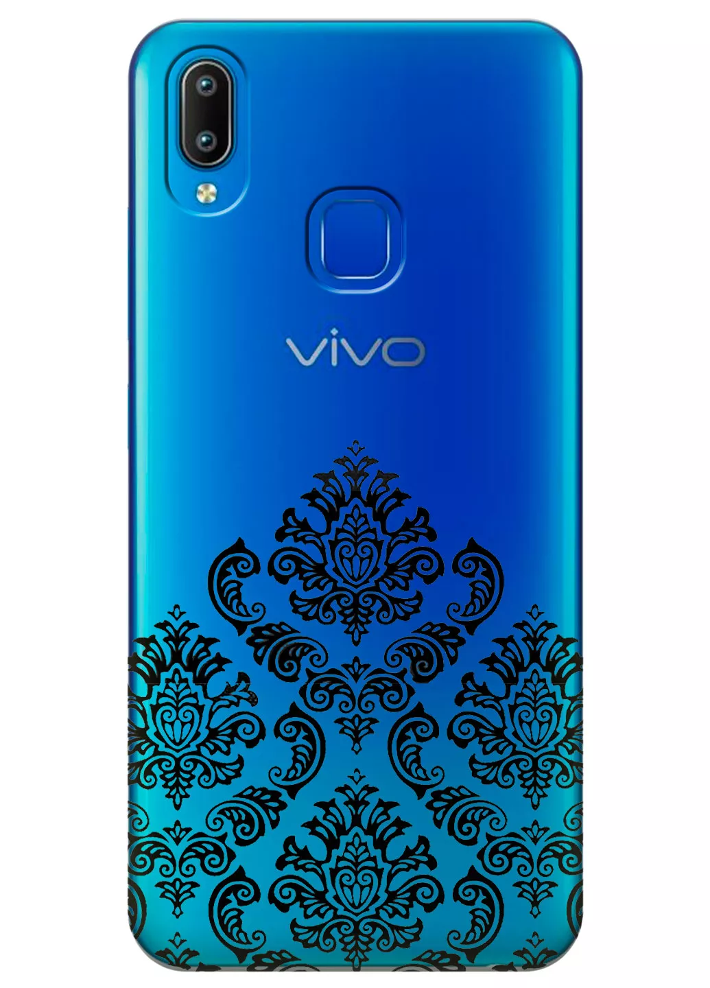 Vivo Y93 Lite прозрачный силиконовый чехол с принтом - Мандала