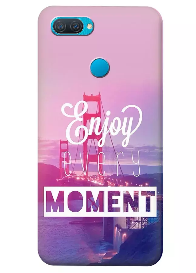 Накладка для Оппо А12 из силикона с позитивным дизайном - Enjoy Every Moment