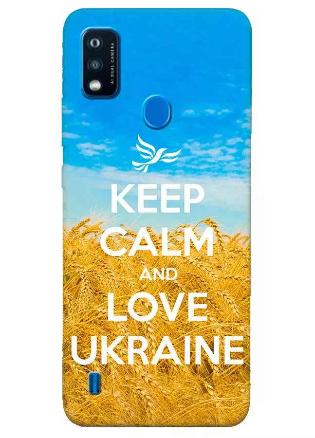 Бампер на Blade A51 с патриотическим дизайном - Keep Calm and Love Ukraine