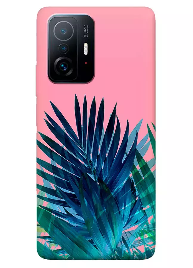 Xiaomi 11T Pro дизайнерский чехол с листьями тропических пальым