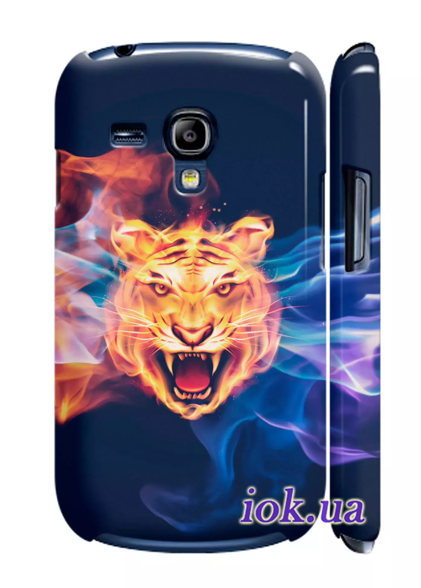 Чехол для Galaxy S3 Mini - Тигр в огне