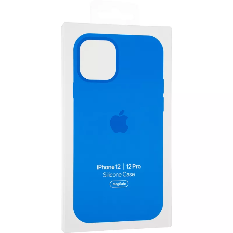Чехол Original Full Soft Case (MagSafe Splash Screen) для iPhone 12/12 Pro Capri Blue