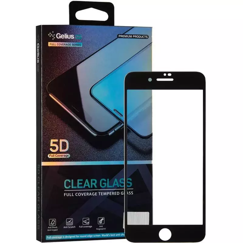 Защитное стекло Gelius Pro 5D Clear Glass for iPhone 7 Plus/8 Plus Black