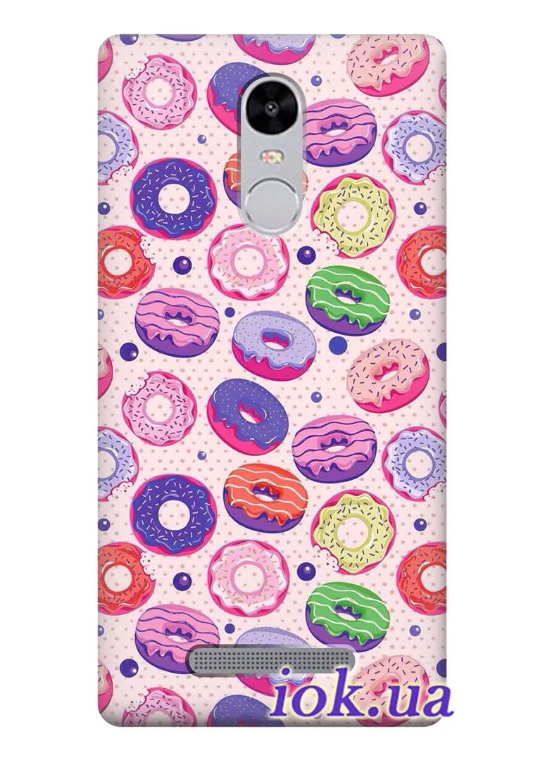 Чехол для Xiaomi Redmi Note 3 - Разноцветные пончики