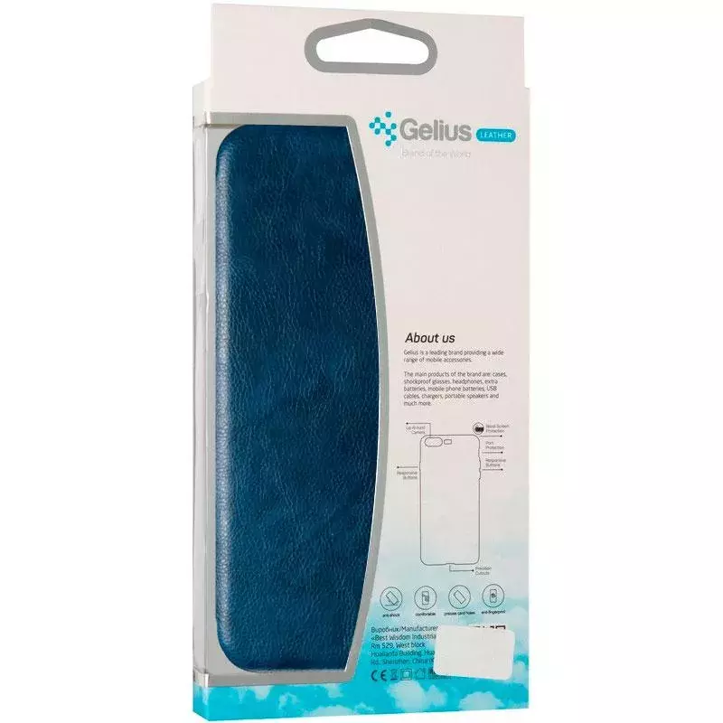 Book Cover Leather Gelius for Huawei P30 Blue