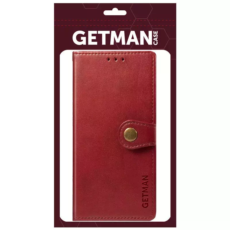 Кожаный чехол книжка GETMAN Gallant (PU) для TECNO POP 5, Красный