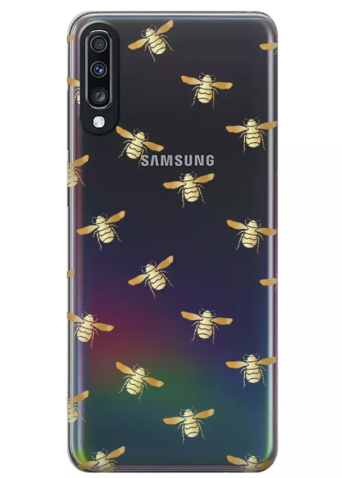Чехол для Galaxy A70 - Шмели
