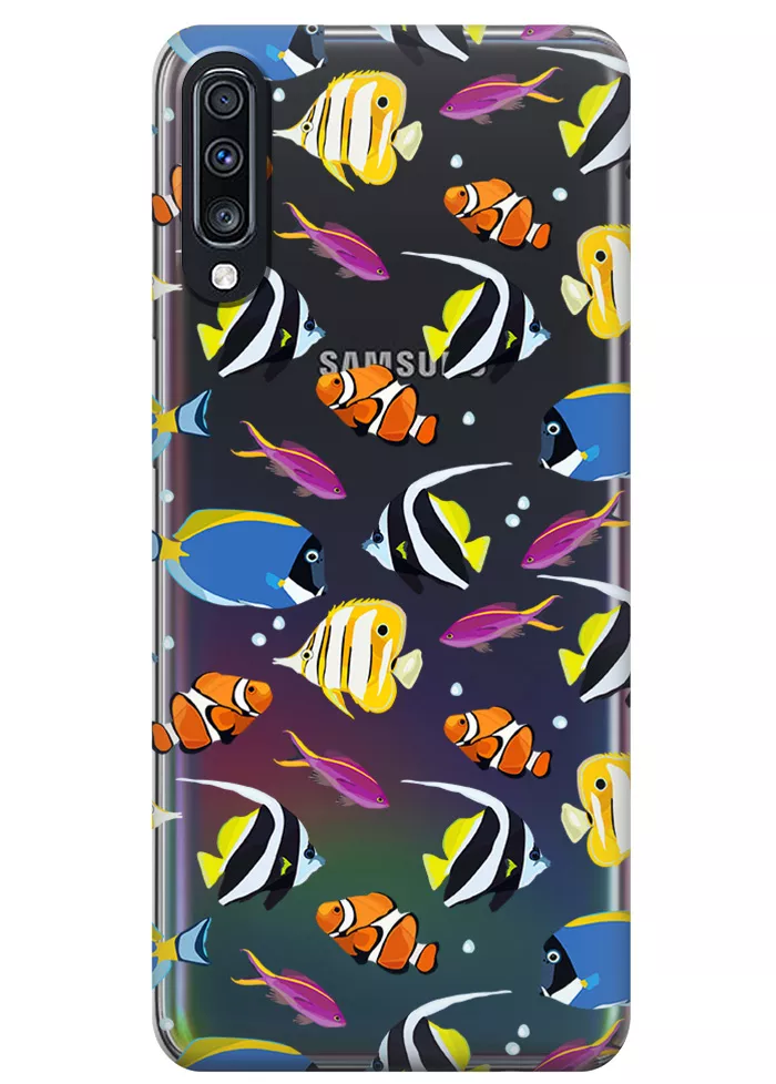 Чехол для Galaxy A70 - Bright fish