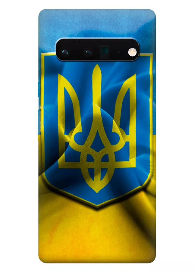 Pixel 6 Pro чехол с печатью флага и герба Украины