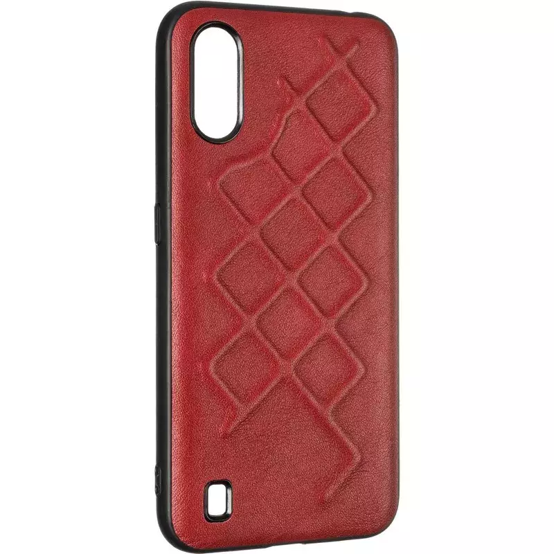 Jesco Leather Case for Samsung A015 (A01) Red